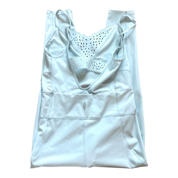 Free People Movement Touch the Sky Onsie Sz Large Light Blue Jumpsuit - Picture 3 of 6